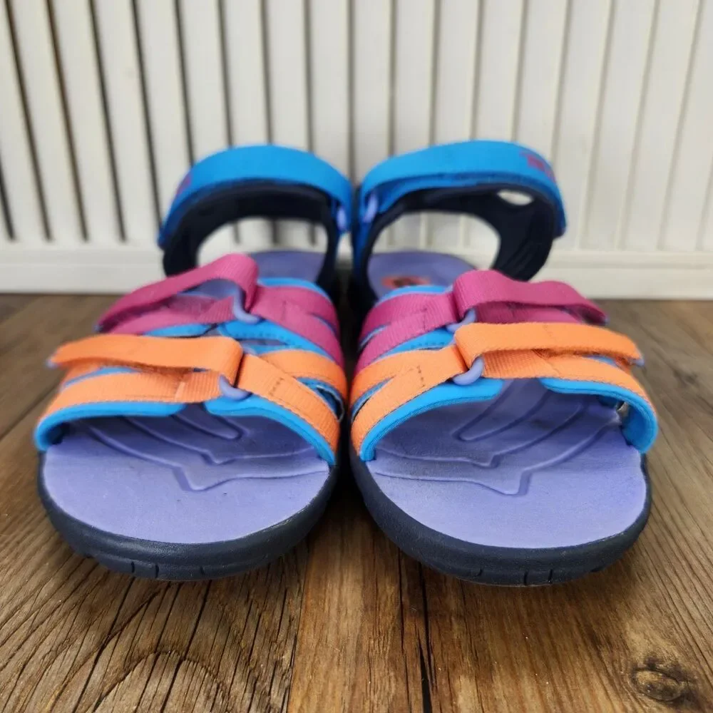 Teva Tirra Big Kids Sz 6 Sandals Blue Rose Multi Colorful Hiking Beach 1019395Y